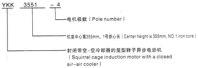 YKK系列(H355-1000)高压YJTFKK4005-8-200KW三相异步电机西安泰富西玛电机型号说明